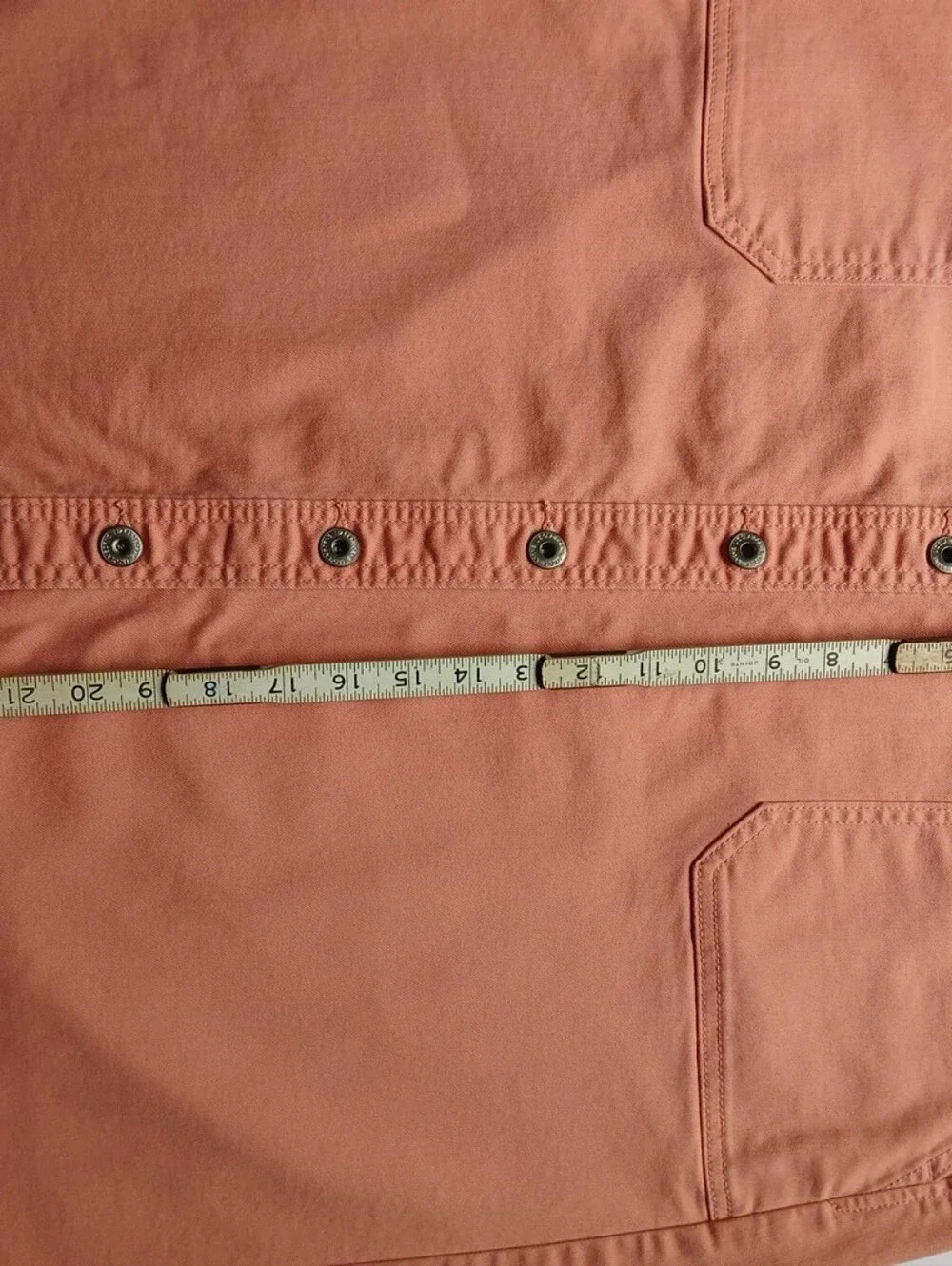 Liz Claiborne Women's Front Button Pencil Denim Skirt, Coral Haze, Size 16